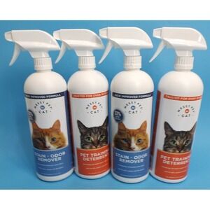 2 - Messy Pet Training Deterrent Spray & 2 - Messy Pet Cat Stain + Odor Remover